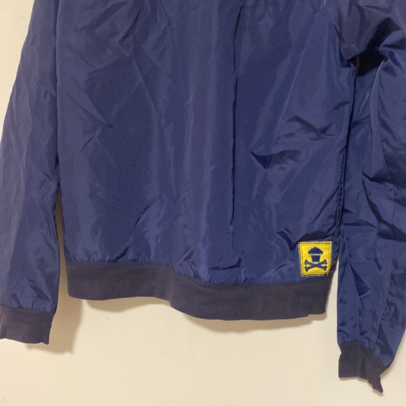 Johnny Cupcakes Men’s Blue Yellow Logo Full Zip Windbreaker Jacket - Size S - Picture 6 of 6